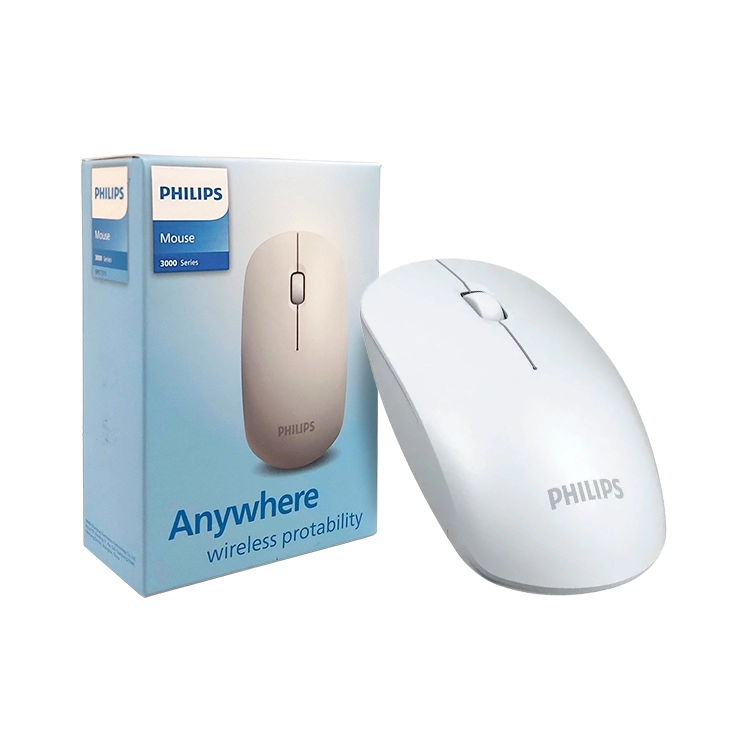 Mouse Philips Serie 3000 Wirelless USB 1600DPI Blanco Art.SPK7315W